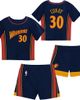 Mitchell & Ness Preschool Mitchell & Ness Stephen Curry Navy Golden State Warriors Play by Place Two-Pack T-Shirt & Shorts Set  - 1