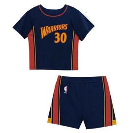 Mitchell & Ness Toddler Mitchell & Ness Stephen Curry Navy Golden State Warriors 2-Piece Play by Place T-Shirt & Shorts Set 
