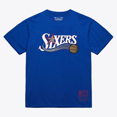 Mitchell & Ness Unisex Mitchell & Ness Royal Philadelphia 76ers Hardwood Classics Arch T-Shirt 
