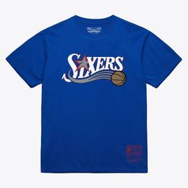 Mitchell & Ness Unisex Mitchell & Ness Royal Philadelphia 76ers Hardwood Classics Arch T-Shirt 