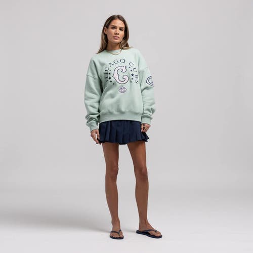 Mitchell & Ness Women's Mitchell & Ness  Green Chicago Cubs Yacht Rock Sweatshirt 
