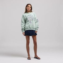 Mitchell & Ness Women's Mitchell & Ness  Green Chicago Cubs Yacht Rock Sweatshirt 
