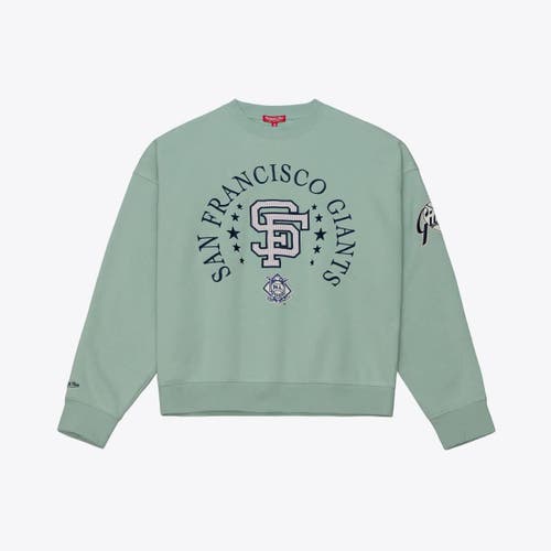 Mitchell & Ness Women's Mitchell & Ness  Green San Francisco Giants Yacht Rock Sweatshirt 