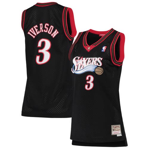 Mitchell & Ness Women's Mitchell & Ness Allen Iverson Black Philadelphia 76ers 2000/01 Hardwood Classics Swingman Jersey 