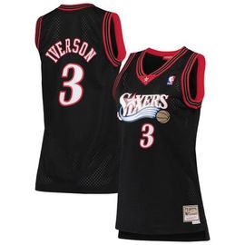 Mitchell & Ness Women's Mitchell & Ness Allen Iverson Black Philadelphia 76ers 2000/01 Hardwood Classics Swingman Jersey 