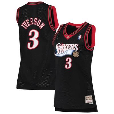 Mitchell & Ness Women's Mitchell & Ness Allen Iverson Black Philadelphia 76ers 2000/01 Hardwood Classics Swingman Jersey 
