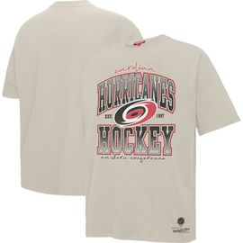 Mitchell & Ness Women's Mitchell & Ness Cream Carolina Hurricanes Dump & Chase Boyfriend T-Shirt 