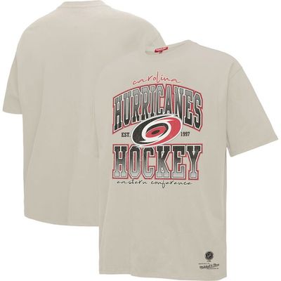 Mitchell & Ness Women's Mitchell & Ness Cream Carolina Hurricanes Dump & Chase Boyfriend T-Shirt 