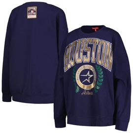 Mitchell & Ness Women's Mitchell & Ness Navy Houston Astros Cooperstown Collection Logo Pullover Sweatshirt 