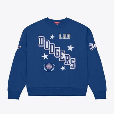 Mitchell & Ness Women's Mitchell & Ness Royal Los Angeles Dodgers Pep Rally Sweatshirt 