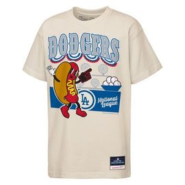 Mitchell & Ness Youth Mitchell & Ness  Cream Los Angeles Dodgers Step Back Up Mascot T-Shirt 