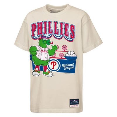 Mitchell & Ness Youth Mitchell & Ness  Cream Philadelphia Phillies Step Back Up Mascot T-Shirt 