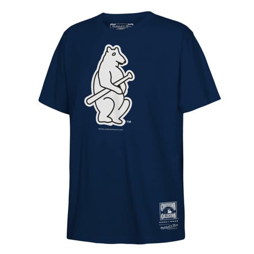 Mitchell & Ness Youth Mitchell & Ness  Navy Chicago Cubs Retro Logo T-Shirt 