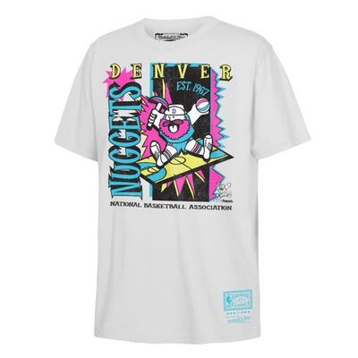 Mitchell & Ness Youth Mitchell & Ness  White Denver Nuggets Neon Court Shock T-Shirt 