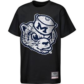 Mitchell & Ness Youth Mitchell & Ness Black Michigan Wolverines Big Face Mascot T-Shirt 