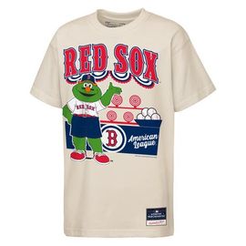 Mitchell & Ness Youth Mitchell & Ness Cream Boston Red Sox Step Back Up Mascot T-Shirt 