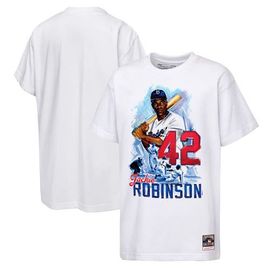 Mitchell & Ness Youth Mitchell & Ness Jackie Robinson White Los Angeles Dodgers Legacy T-Shirt 