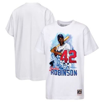 Mitchell & Ness Youth Mitchell & Ness Jackie Robinson White Los Angeles Dodgers Legacy T-Shirt 