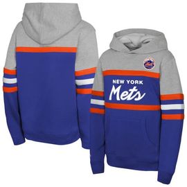Mitchell & Ness Youth Mitchell & Ness Royal/Grey New York Mets Cooperstown Head Coach Pullover Hoodie 
