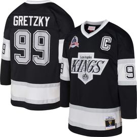 Mitchell & Ness Youth Mitchell & Ness Wayne Gretzky Black Los Angeles Kings 1992/93 Captain Patch Blue Line Player Jersey 