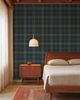 Mitchell Black Tideaway Plaid Stripe Wallpaper - 1