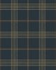 Mitchell Black Tideaway Plaid Stripe Wallpaper - 2
