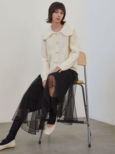 MITTE CAPE COLLAR CARDIGAN
