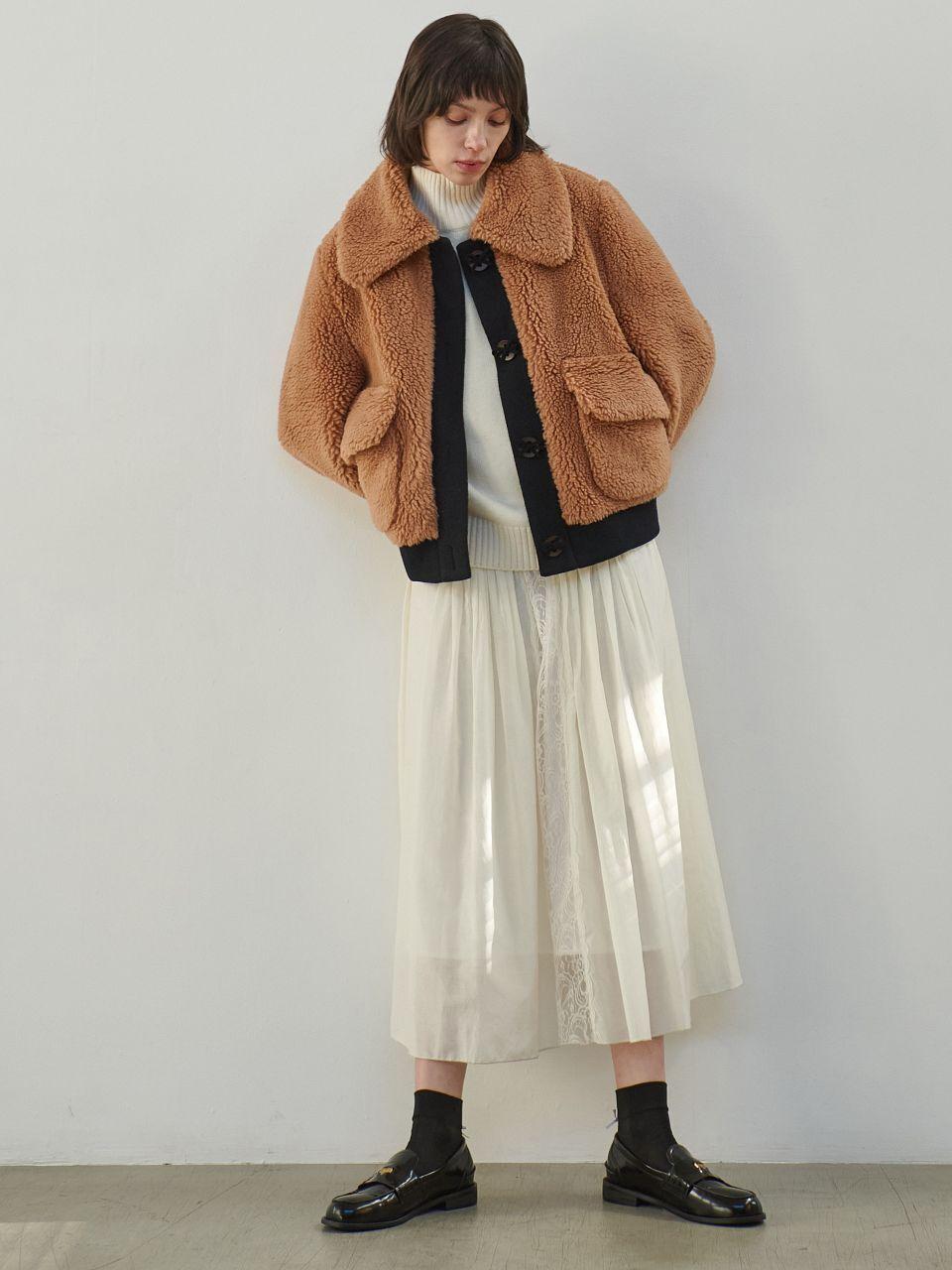 MITTE CAPE COLLAR DUMBLE FUR JACKET