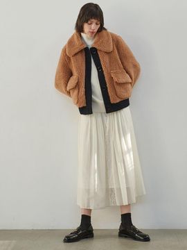 MITTE CAPE COLLAR DUMBLE FUR JACKET