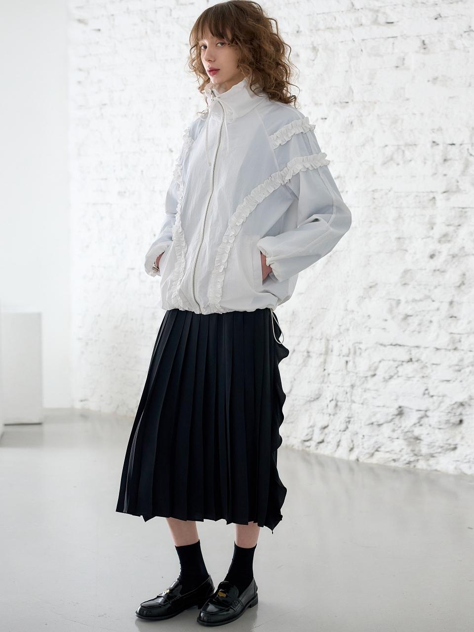 MITTE FRILL JUMPER CASUAL JACKET [WHITE]