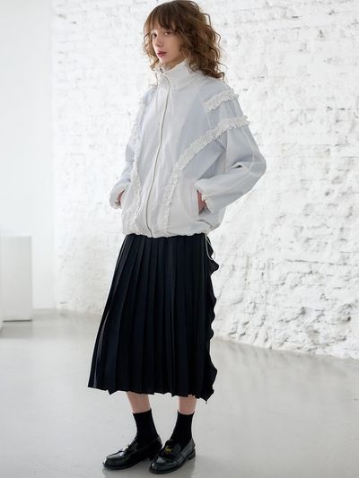 MITTE FRILL JUMPER CASUAL JACKET [WHITE]