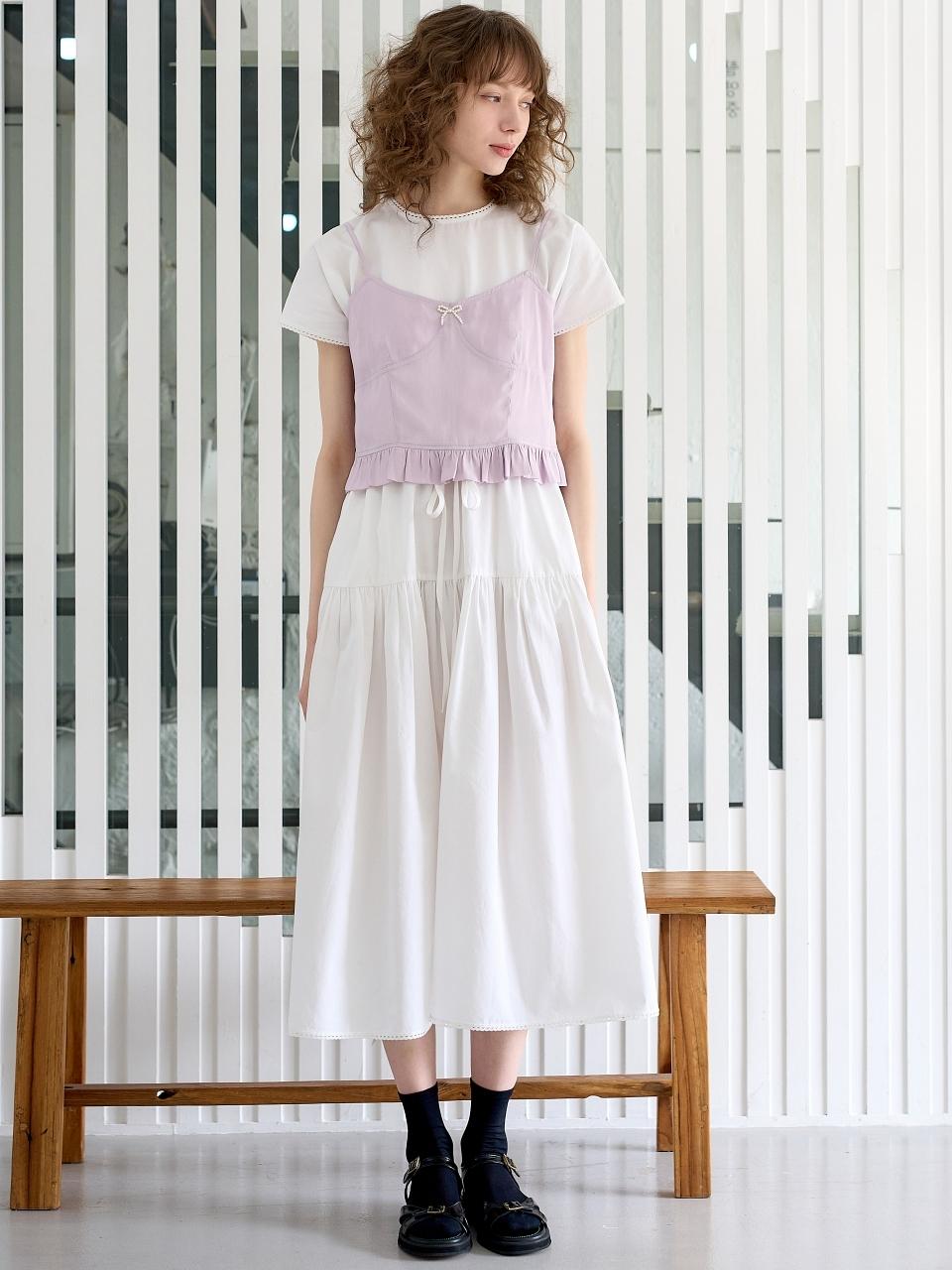 MITTE FRILL STRAP TOP [LILAC]