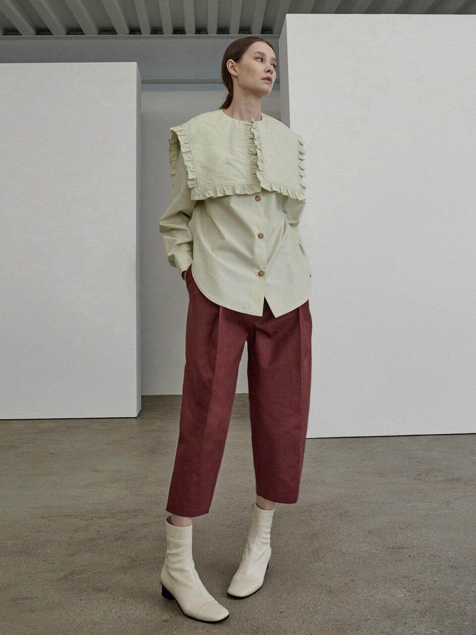 MITTE Round Banding Pants_Wine
