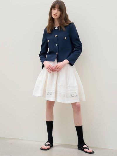 MITTE ROUND CROP BLAZER [NAVY]