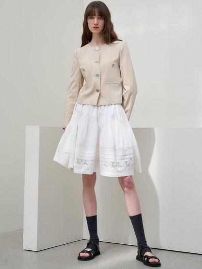 MITTE ROUND CROP JACKET [LIGHT BEIGE]