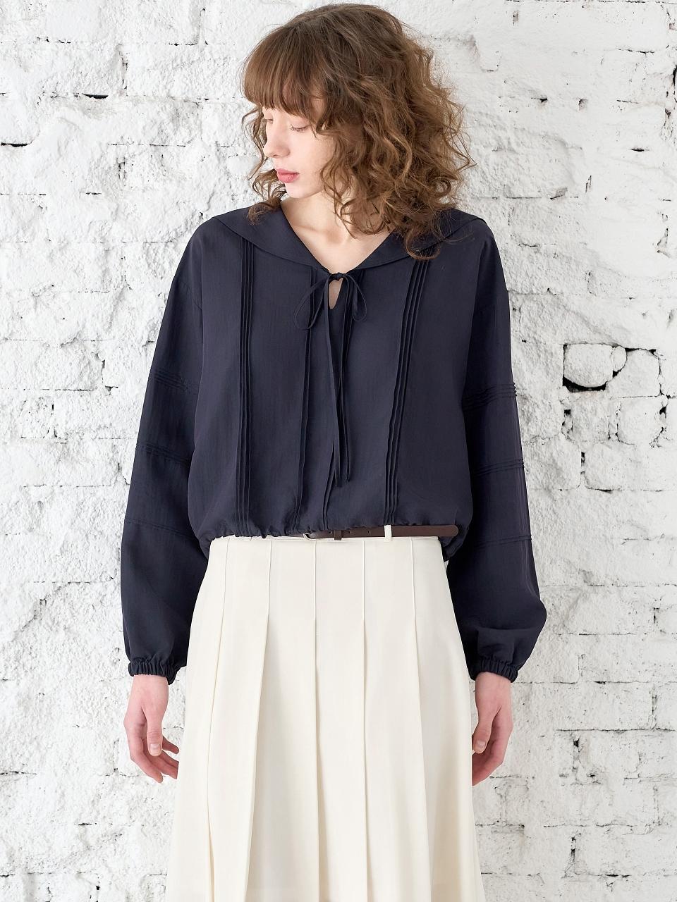 MITTE SAILOR PINTUCK BLOUSE [NAVY]
