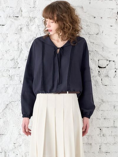 MITTE SAILOR PINTUCK BLOUSE [NAVY]