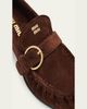 Miu Miu 45mm Suede Buckle Loafers - 5