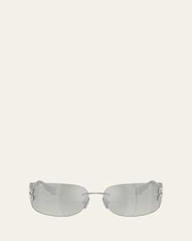 Miu Miu Aube 75MM Rectangular Sunglasses