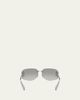 Miu Miu Aube 75MM Rectangular Sunglasses - 3