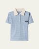 Miu Miu Cashmere Check Short-Sleeve Polo Shirt - 1