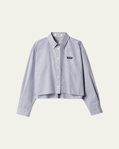Miu Miu Check Poplin Shirt