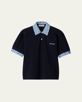 Miu Miu Cotton Pique Polo Shirt