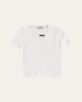 Miu Miu Cotton Pointelle T Shirt