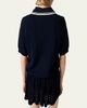Miu Miu Crochet Knit Short-Sleeve Polo Shirt - 3
