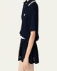 Miu Miu Crochet Knit Short-Sleeve Polo Shirt - 4
