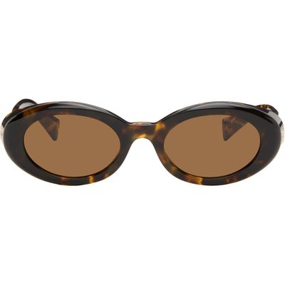 Miu Miu Eyewear Miu Miu Eyewear Brown 'Rêverie' Sunglasses