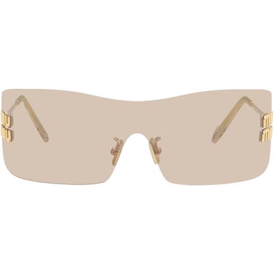 Miu Miu Eyewear Miu Miu Eyewear Gold Logo Hardware Sunglasses