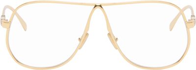 Miu Miu Eyewear Miu Miu Eyewear Gold Metal Aviator Glasses