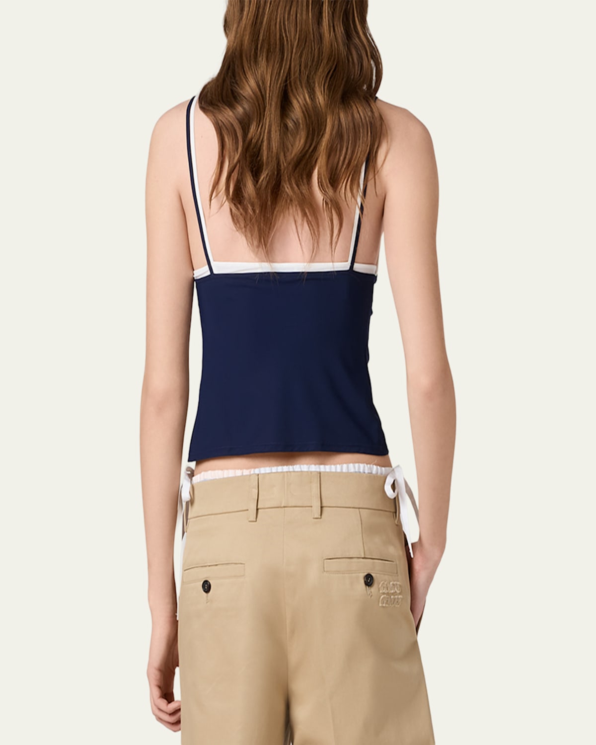 Miu Miu - Layered Crop Tank Top
